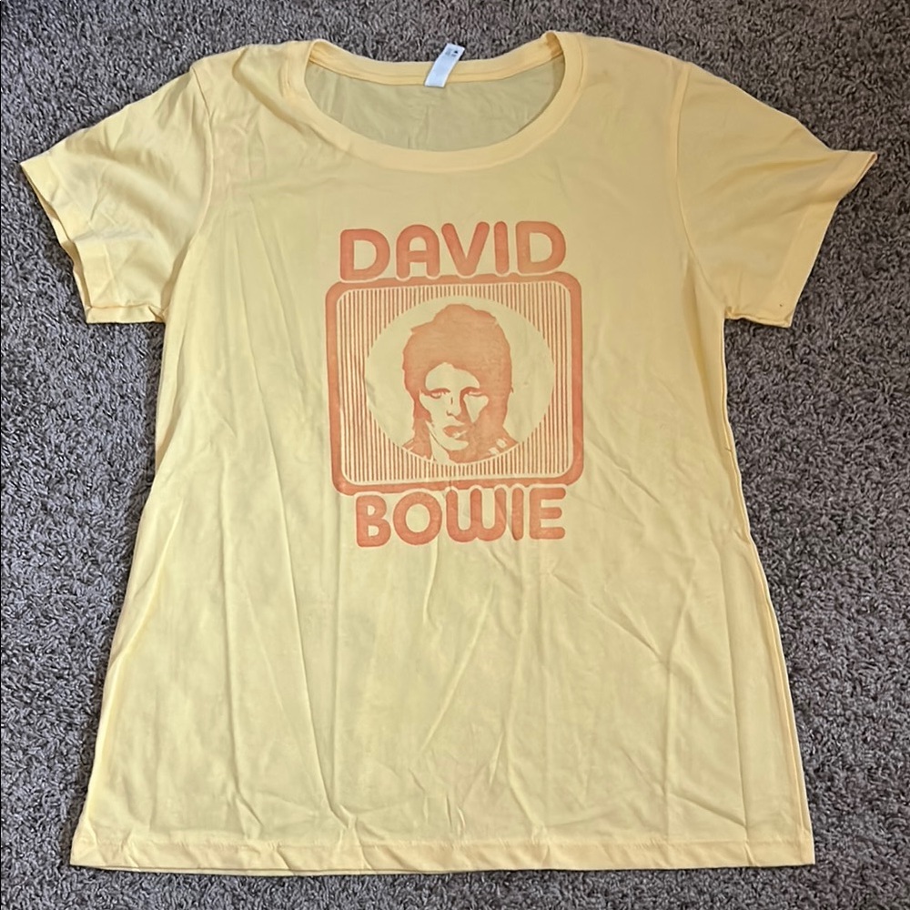 David Bowie Graphic Yellow T-Shirt